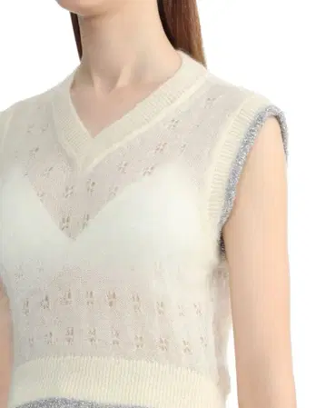 simone rocha tinsel knit vest