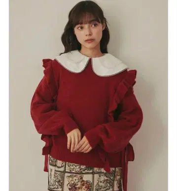 merry jenny 사이드 리본 니트