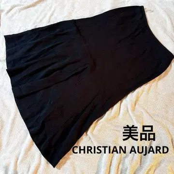 [새상품급] CHRISTIAN AUJARD 블랙 플레어 스커트
