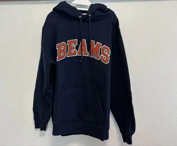 BEAMS 베이직 후디 로고 후드티