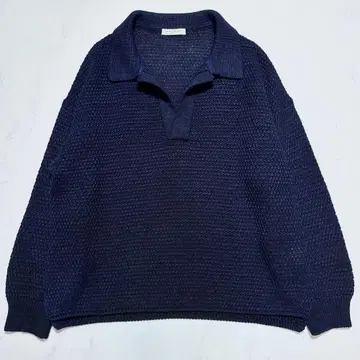 24SS 완판템 맥피 기마코튼 풀오버 롱 슬리브 폴로 네이비 S