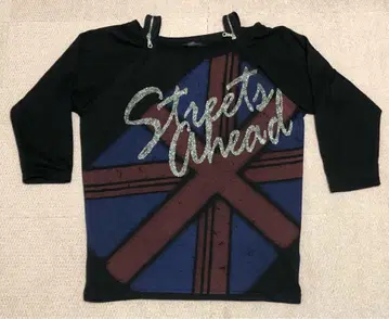 Y2K 영국 라메 오프숄더 블랙 헤이세이 갸루 그런지 M