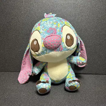 꽃무늬 스티치 봉제 인형 높이 약 33cm