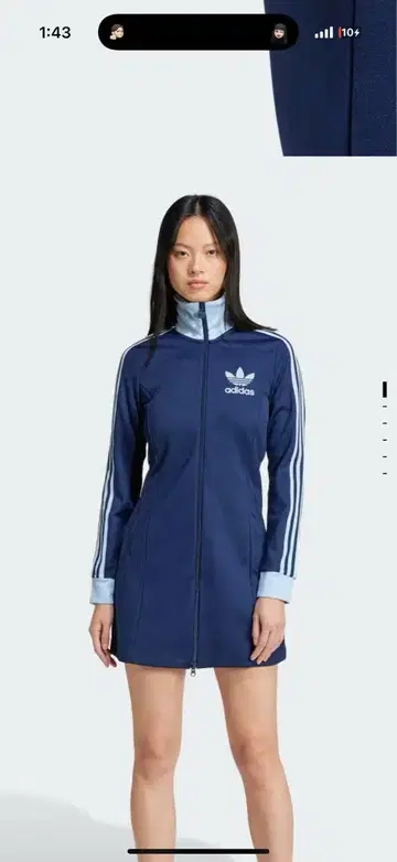 adidas 네이비 집업 원피스