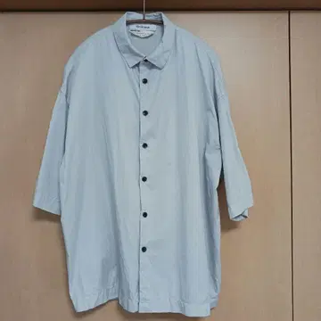 Veritecoeur 베리떼꾸르 라이트 그레이 오버 사이즈 반팔 셔츠