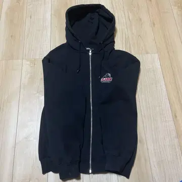 XLARGE 블랙 집업 후드티