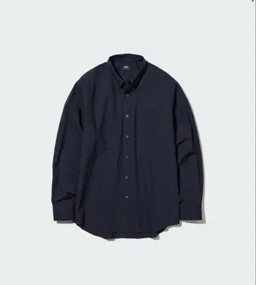 UNIQLO 엑스트라 파인 코튼 긴팔 셔츠 로우 네이비