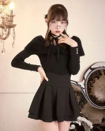 미셸 마카롱 슬림 레그 스커트 L 사이즈