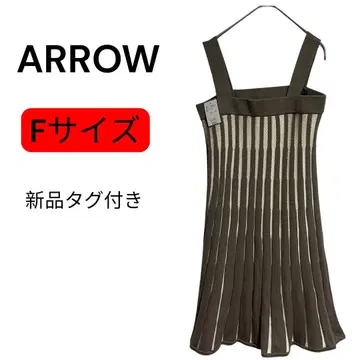 ARROW 리브 니트 오버롤 스커트 F 택 포함 새상품