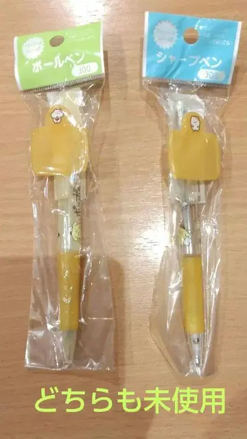 [레어 레트로] 폼폼푸딩 사진 씰 프레임 부착 볼펜&샤프펜