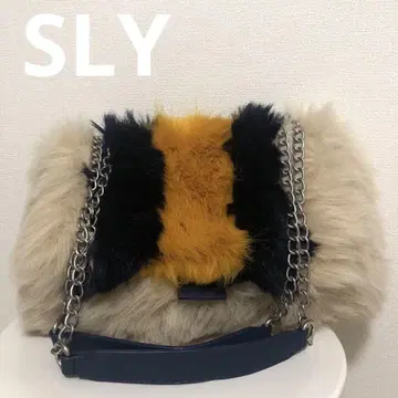 SLY 인조 모피 토트백