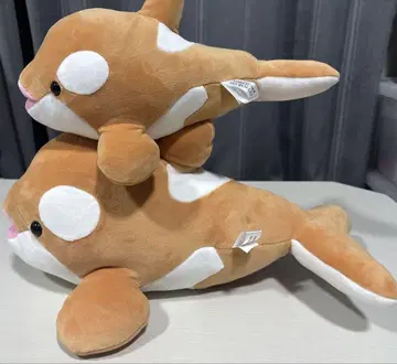 스마 시월드 범고래 복권 봉제 인형 가을 한정 컬러 시나몬 2체 세트