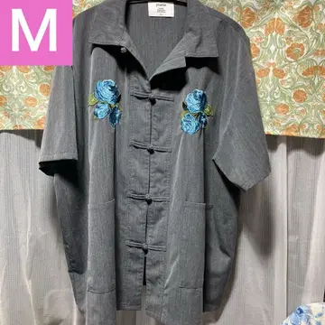 jouetie 쥬에티  } 셔츠 M 장미 자수 차이나 셔츠
