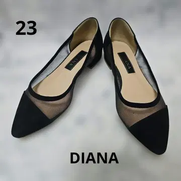DIANA 블랙 스웨이드 플랫슈즈