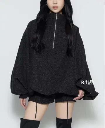 theredthread 오버 트위드 지퍼 자켓 상의 팬츠
