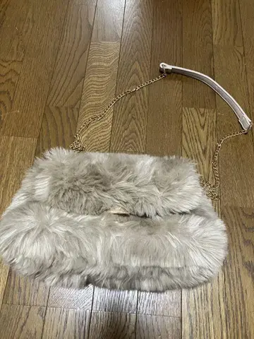 퍼 숄더백 베이지 약 30cm
