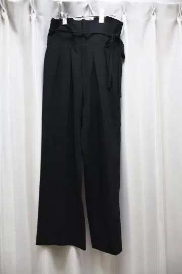 eaphi belt ribbon high waist pants