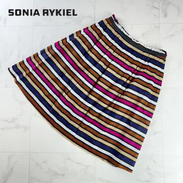 소니아 리키엘 플레어 스커트 보더 멀티 컬러 사이즈 38*RC1174