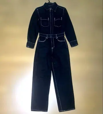 슬라이 SLY 데님 블랙 점프수트