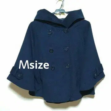 주말 한정 판초 케이프 코트 망토 플리스 자켓 피 코트 네이비