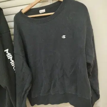 Champion 블랙 크루넥 트레이닝복