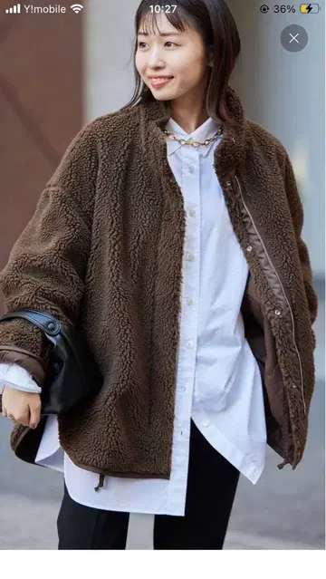 SLOBE IENA PA 퀼트 무크 보아 리버서블 블루종