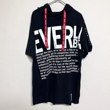 [ M ] EVERLAST 에버라스트 반팔 후드 부착 후드티