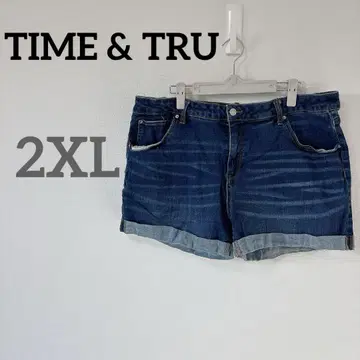 TIME & TRU [ 2XL ] 데님 숏팬츠 숏팬츠 데님