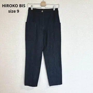 [ 히로코비스 ] 테이퍼드 팬츠 허리밴딩 깔끔한 캐주얼 데님풍 S