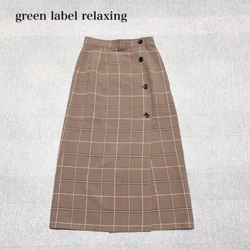 그린 라벨 릴랙싱 리버서블 랩스커트(36) 체크 무늬 가을