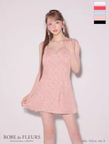ROBE de FLEURS 핑크 드레스