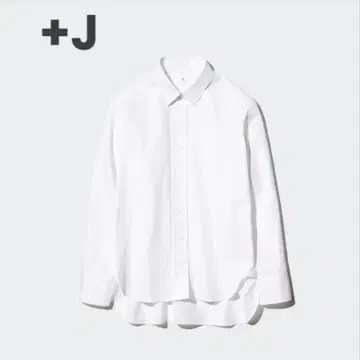 미사용 유니클로 +J 수피마 코튼 오버사이즈 셔츠 여성용 질 샌더