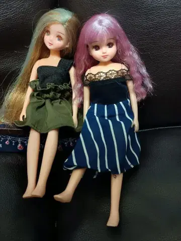 보라색 헤어 리카짱과 츠바사짱