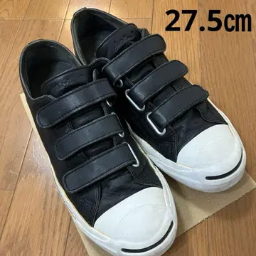 [ 제조 중지 ] 컨버스 잭퍼셀 벨크로 가죽 27.5cm 블랙