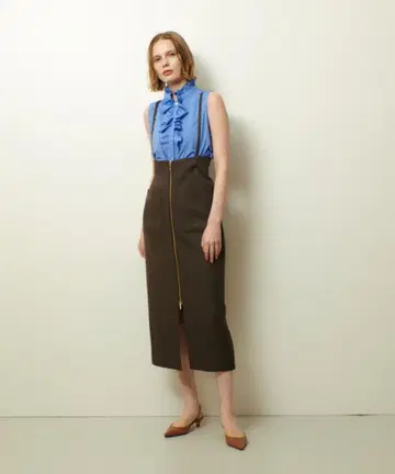 allureville 멜란지 핑 헤드 서스 스커트