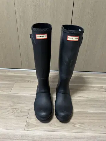 HUNTER 블랙 롱 부츠