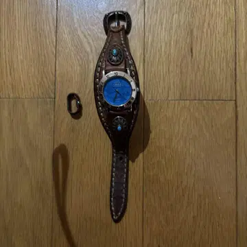 가죽 터콰이즈석 포함 벨트 SAAD