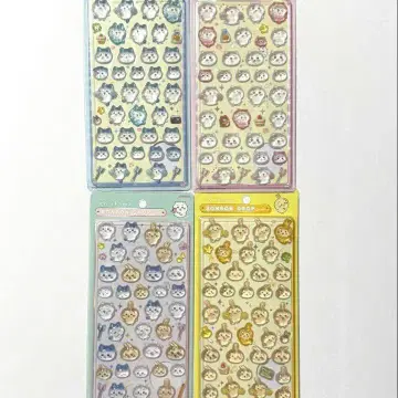 치이카와 스티커 봉봉 드롭씰 4종 세트 하치와레 토끼