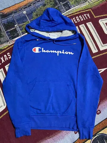 구제 의류 Champion 파랑 후드티 로고