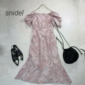 snidel 스나이델 2way 슬리브 프린트 원피스 롱 원피스