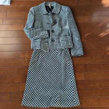 하운드 투스 패턴 정장 세트