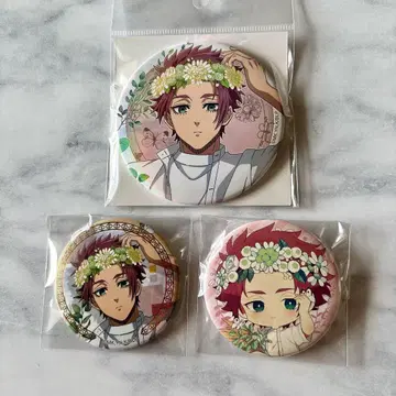 이토시 사에 flower crown 캔뱃지 3개 홀로그램 금박