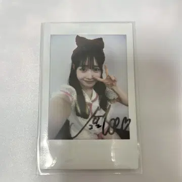Pixel Ribbon 쿠로사키 모에 친필 사인 폴라로이드