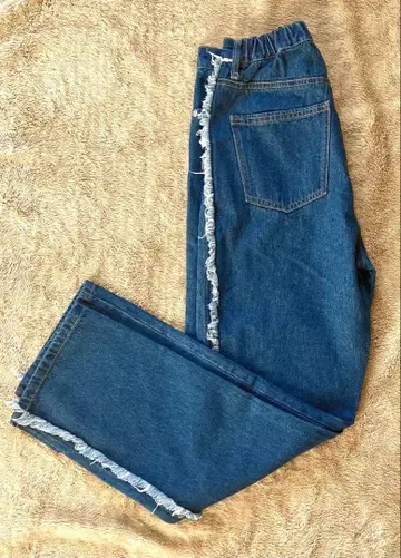 SHAGGIE 프린지 데님 팬츠 하이웨스트