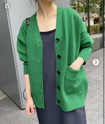 스픽 앤 스팬 더블 자카드 빅 가디건