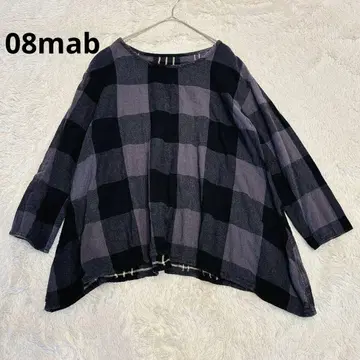 08mab 08맵 체크 긴팔 티셔츠 풀오버 루즈핏