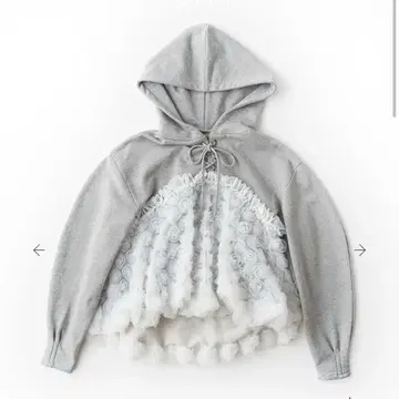 POPPY TULLE DOCKING HOODIE (gray)