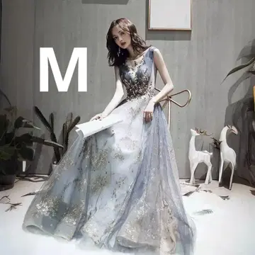 이브닝 드레스 경사 파티 결혼식 튤 롱 M