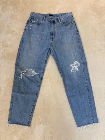 UNIQLO JEANS 라이트 블루 데미지 데님