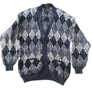 60s~ 알파카 아가일 가디건